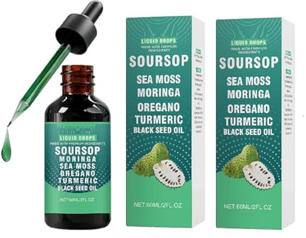 Gotas líquidas de amargo de guanábana: Favorecen el equilibrio y la vitalidad naturales, para hombres y mujeres,2pcs