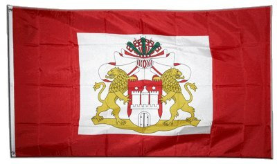 Flaggenfritze Fahne/Flagge Deutschland Hamburg Senat + gratis Sticker