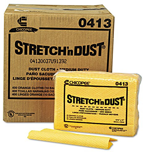 Chix Stretch 'n Dust Cloths, 12.6 x 17, Yellow, 40/Pack, 10 Packs/Carton