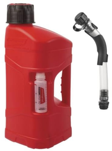 Polisport 8464600001 - ProOctane Tanica Benzina Omologata da 10 Litri con Tubo di riempimento Robusto e Durevole con Tappo a Prova di fuoriuscita a Colori Rosso