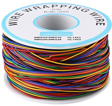 ARCELI Cable de envoltura de prueba de aislamiento de 280 m, P/N colorido B-30-1000 Cable de prueba de cobre de envoltura de aislamiento de 8 hilos de 280 m