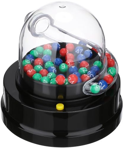 TOYANDONA Mini Picking Machine Bingo Spielzeug Lotterie Maschine Elektrische Shake Lucky Ball Spiel für Home Party 12x10.7x10.7cm