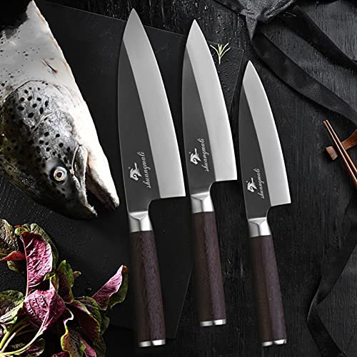 Todo el tamaño Japonés Sashimi Cuchillo Conjunto Acero Inoxidable Chef Sushi Cuchillo Cocina Cocina Salmón Peces Sashimi Cuchillo Set Chef Cuchillo (Color : Deba Knife Set)