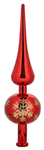 Christbaumspitze Stern Rot, Weihnachtsbaum Stern Spitze, Baumspitze Weihnachten, Weihnachtsbaumspitze Kunststoff für Weihnachten Baumschmuck.