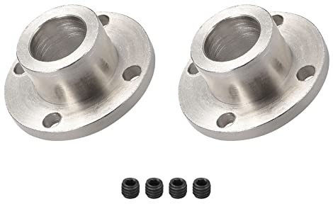 DMiotech 2 Paquet 12mm Intérieur Diamètre H13xD18 Bride Couplage Connecteur Rigide Guide Arbre Support Coupleur Arbre Accouplement avec Vis pour Bricolage RC Modèle Moteurs Argent