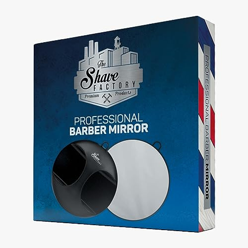 The Shave Factory Schwarzer Präzisionsspiegel – professioneller Styling-Begleiter