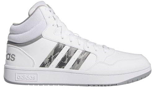 adidas Herren Hoops 3.0 Mid Lifestyle Basketball Classic Vintage Shoes Schuhe, Cloud White/Grey six/solid Grey, 44 EU
