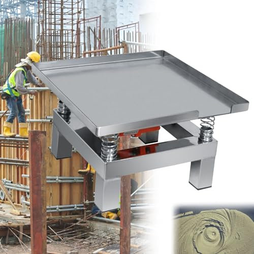 Hydravex Table Vibrante en BéTon, Agitateur à BéTon 50x50cm, Bloc D'Essai De Banc D'Essai De Vibration, Plate-Forme De Vibration Table De Vibration en Acier Inoxydable 3000 TR/Min