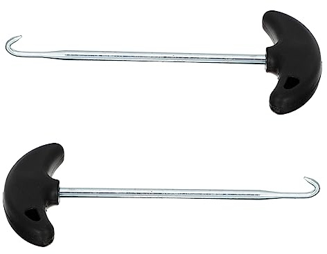Happyyami Attrezzi per Stringere Lacci delle Scarpe Impugnatura Ergonomica 2 Pezzi in Acciaio Inossidabile e Scanalature per Dita per Regolazione Confortevole