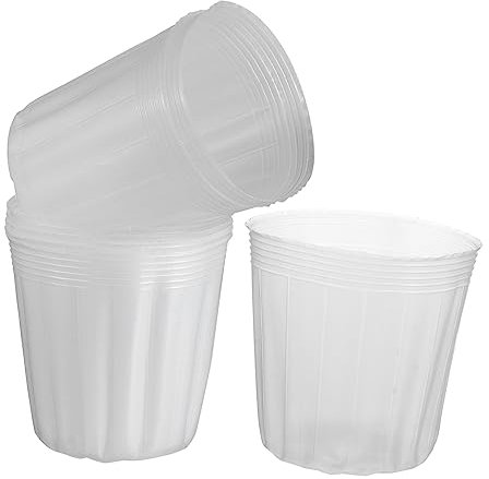 POPETPOP 40stücke Transparente Pflanztöpfe Plastikkübel Für Anzucht Von Pflanzen Mit Drainagelöchern Für Optimale Bewässerung Für Blumen Und Gemüse Wie Tomaten Und Gurken