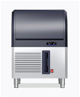 Ristoattrezzature Produttore di ghiaccio cubetti pieni raffredamento aria produzione 60 Kg/24h capacità 22 kg