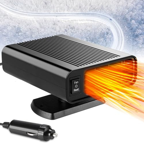 Showvigor Neu Autoheizung Auto Windschutzscheibe Demister Stecker Zigarettenanzünde für alle Autos ，Fast Heating Zigarettenanzünder Heizung Auto