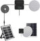 Anern Lámpara Solar Interior 1W12V Lámpara+3W 6V Panel Solar+7M Cable Luz Solar Interior para Cocina Interior Jardín Camping Tienda Pesca Iluminación