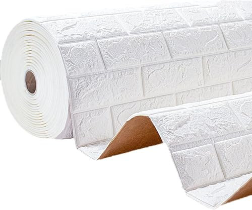 Rotoli di Carta da Parati autoadesivi in ​​Schiuma 3D, Pannelli murali da staccare e incollare, Adesivi per Isolamento Acustico per la Decorazione della casa della Camera da Letto e del sogg