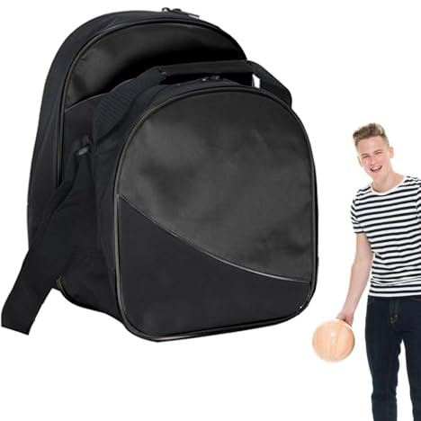Bowlingtasche für Bowling, Bowlingtasche für Damen, Bowlingtasche, für 1 Ball und ein Paar Schuhe bis Größe 10 für Herren und Bowlingzubehör