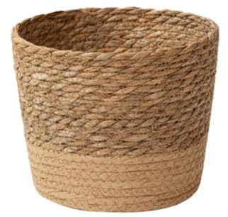 PRATYAHARA Straw Weaving Flower Plant Pot Wicker Basket Rattan Flowerpot Storage Basket Handmade Woven Planter Basket Easy Install Easy to Use S