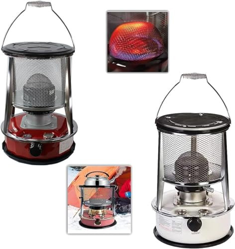 BomDog Calentador de Aceite de Queroseno Estufa de Camping para Tienda de Campaña de Potencia de Fuego Ajustable Quemador de Queroseno Eficiente sin Electricidad Calefacción/One Color/4.6Lred