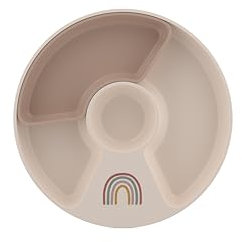 Mepal - Assiette compartimentée Mio - Bords hauts pour un ramassage aisé - Base antidérapante - Compartiment amovible pour créer 2, 3, 4 sections - Résiste au micro-ondes - Sunshine & Rainbow