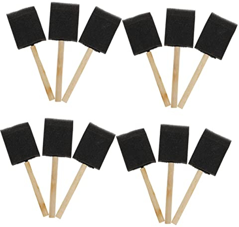 OFFSCH Boys and Girls Sponge Painting Brush Kit 12Pcs Portable Washable Paint Sponges for Boys and Girls Creative Art DIY Crafts