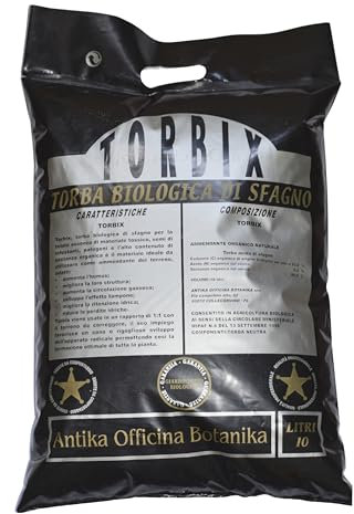 Torbix Torba Biologica di Sfagno, Ammendante Organico Naturale, 10 Litri