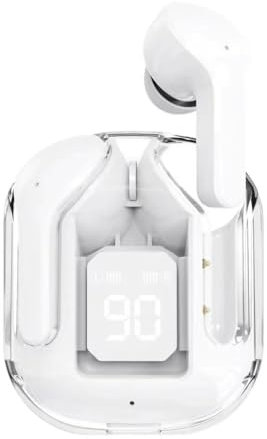 Ziyan Écouteurs Bluetooth sans fil Bluetooth 5.4 - Écouteurs intra-auriculaires - Casque de sport - Casque de jeu - Réduction du bruit - Basses - Contrôle tactile - Pour tous les téléphones - Blanc