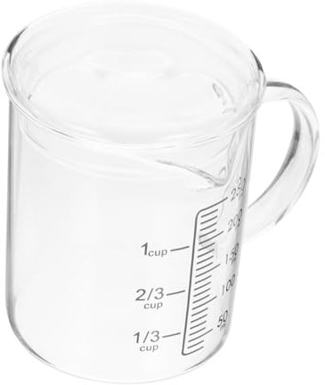 VALICLUD Taza Medidora De Vidrio Taza Medidora Para Hornear Con Tapa Resistente Al Calor