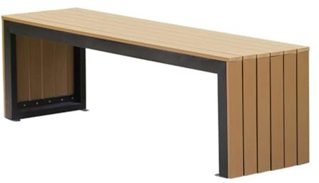 ADERFETBI Sitzbank für den Außenbereich, Garten, Parkbank aus Holz, Kunststoff, einfach, modern, Sitze aus Kunststoff, für den Außenbereich (2 m)