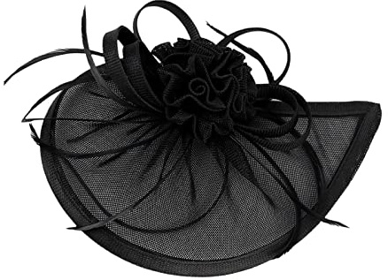 Fascinator Hut Weiß Fascinators Hut Damen 20er 50er Jahre Vintage Schleier Huts Schleifen Federkleid Mesh Party Kopfbedeckung Fascinators hüte für Frauen Mädchen Teeparty Hochzeit (One Size)
