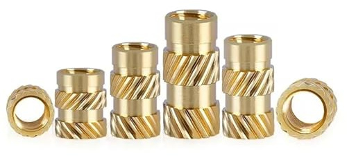 Inserts filetés moletés en laiton thermofusible M2, écrous d'injection for imprimante, 200 pièces(L5.0 (200Pcs),M2 X D3.5)