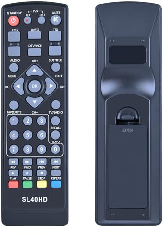 WKOLF Telecomando di ricambio compatibile con SL 40 HD per Comag M01 HD25, Micro M80HD e Micro M25HD ricevitore satellitare EVOLVEO Scorpio DT-3010, per Telesistema F-21, per Maximum S2000