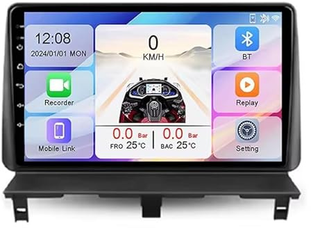 HD Android 16 för Peugeot Origine 2006-2010 Partner 2007 2DIN Bilradio, GPS, Multimediaspelare, Bluetooth, Mirror Link(M106 8 Core 4G+Wifi 2+32GB)