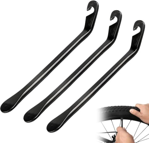 QiYTTrade Reifenheber Fahrrad 3er Set Metall Reifenheber für Mountainbike | Stabile Carbonstahl Konstruktion | Schneller Reifenwechsel unterwegs & Werkstatt | langlebig | kompatibelmit allen Fahrrädern