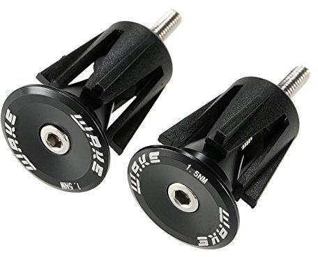 Bar End Plugs Schwarz Wake Lenker Endkappen Fahrrad Lenkerstopfen für die meisten Fahrrad, Mountainbike, Rennrad, MTB, BMX