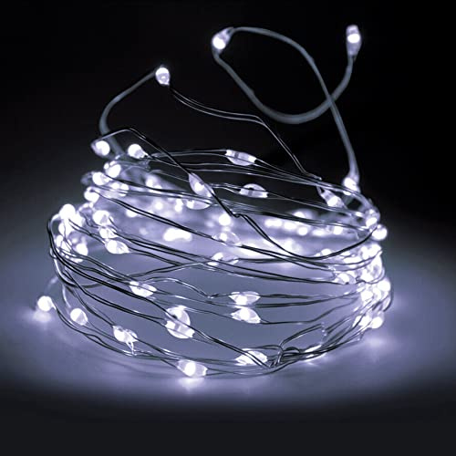 matrasa Silberdraht Micro Lichterkette 320 LED kaltweiß - Drahtlichterkette 32m - innen & außen IP44