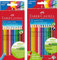 Faber-Castell - Buntstifte Colour Grip, 12er Kartonetui + 12er Kartonetui Jumbo Grip Buntstifte