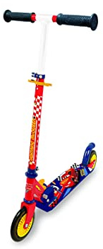 Smoby - Cars Roller - 2 Rädriger Scooter, mit Bremsen, klappbar, mit höhenverstellbarem Lenker und stabilem Metallrahmen, 70 x 32 x 83 cm, für Kinder ab 5 Jahren