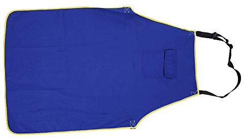 Grembiule da saldatura, regolabile, blu, ignifugo, cappuccio per saldatura, 9 x 58 cm, con tasche, per saldatura, rettifica e lavorazione del legno, Predefinito, Bib