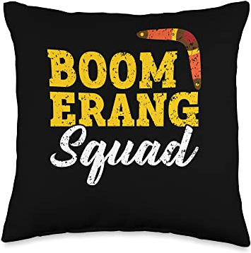 Throw Sport Aboriginal Australian Boomerang Squad Throw Pillow