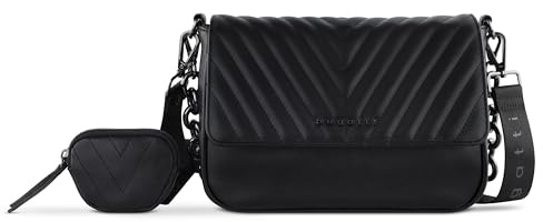 bugatti Sira Schultertasche für Damen - edle Umhängetasche mit Kette