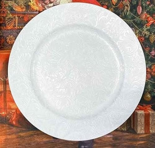 1 Sottopiatto decorato 33 cm Bianco