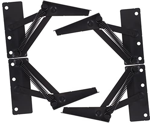 Angoily 2paare Versteckte Hebescharniere Falltürscharniere Deckel-stützscharniere Drop-stütze Schnelle Installation Hohe Tragfähigkeit Geeignet Für Couchtische Und Tatamis