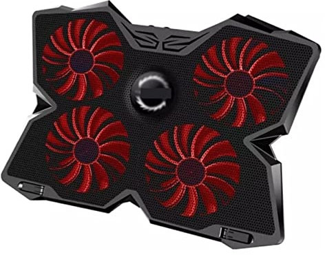 Base Refrigeradora Portátil Laptop Cooler Cooling Pad Gaming Cooler Bracket con Cuatro Ventiladores Y 2 USB para Computadoras Portátiles De 14-17 Ventilador para Portátil (Color : Rot, Size : 40 * 2