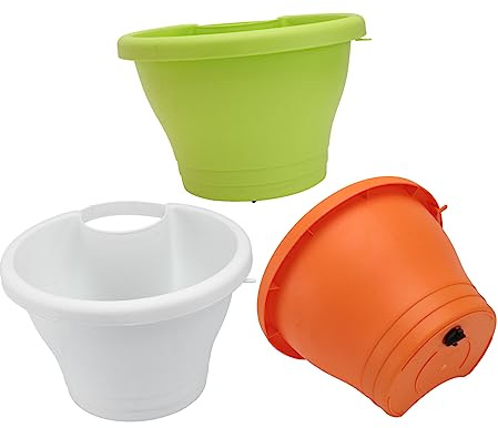 BESPORTBLE Lot de 3 Jardinières en Tuyau de Drainage, Pot de Fleurs Mural Suspendu en Plastique pour Plantes, Intérieur et Extérieur