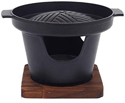 Griglia Per Barbecue Portatile Mini Griglia Per Barbecue In Stile Giapponese Da Tavolo Portatile, Fornello Per Barbecue, Con Base In Legno, Adatta Per 1-2 Persone, Per Yakiniku, Robata, Yakitori, Tak