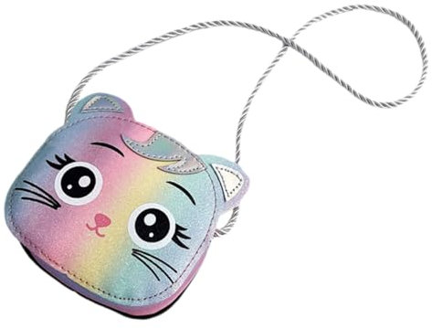 LIFKOME Junge Mädchen Umhängetasche Katze Pu Material Kleine Crossbody-Tasche Mädchen Und Jungen Vielseitige Schultertasche Mini Coin Purse Geburtstagsgeschenk Für Jahre