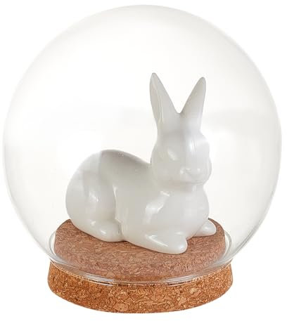 GOMAKERER 1 Pc Round Glass Display Dome Cloche, 4.72x4.8 Inch Cloche Bell Jar Terrarium with Cork Base Decorative Display Dome Case for Plants Flower Christmas Display Decoration, Clear