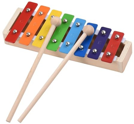 Professional Xylophone 8 Tasten Kompaktes Xylophon Glockenspiel Mit Holzschlägeln Schlaginstrument Exquisit Gefertigt