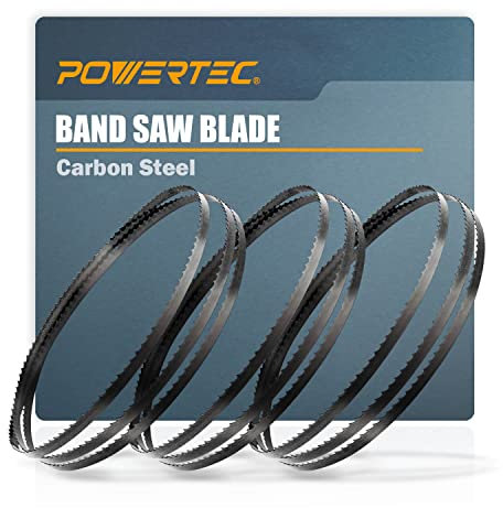 POWERTEC 59-1/2 Inch Bandsaw Blades Assortment for Woodworking, Band Saw Blades for WEN 3959, Craftsman, Porter-Cable, Ryobi, Delta, B&D & Skil 9 Band Saw, 3PK (13614)