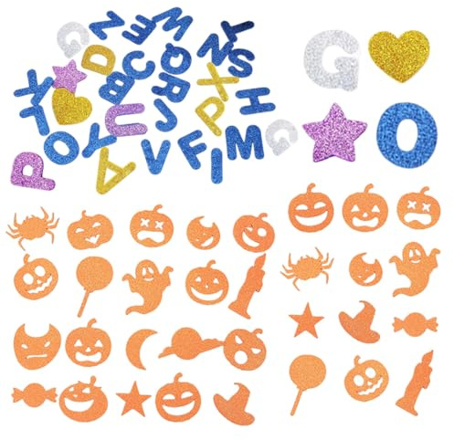 SULIUDAJI 124 Stück Moosgummi Buchstaben Glitzer Aufkleber Selbstklebend Schaumstoff Klebebuchstaben Glitter Alphabet Sticker Für Kinder Namensaufkleber Diy Handwerk (5 Farben)
