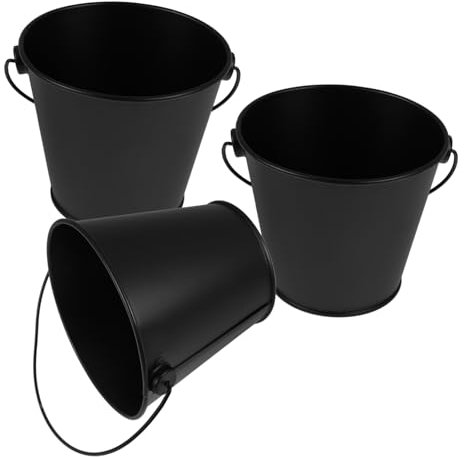 CAXUSD 3pièces Seau à Graisse Tôle pour Barbecue Récipient Portable De Collecte Huile Graisse pour Utilisation Extérieure Facile à Nettoyer Et Compact